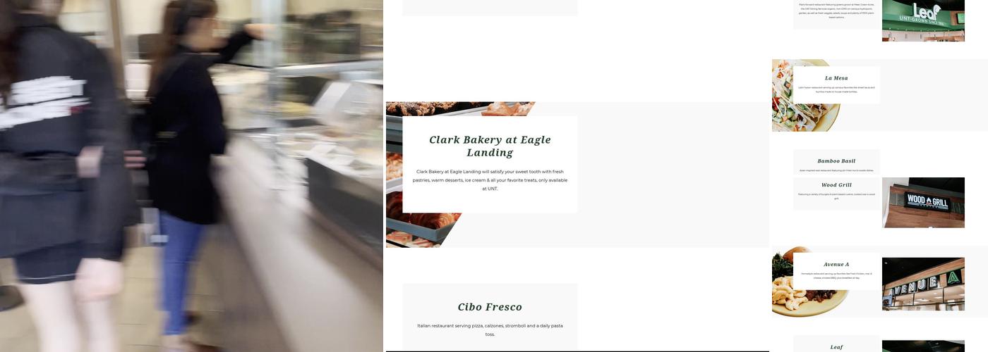 Eagle Landing Menu