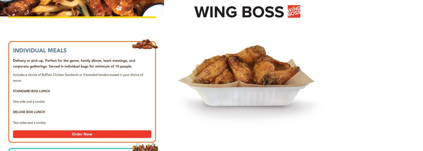 Wing Boss Menu