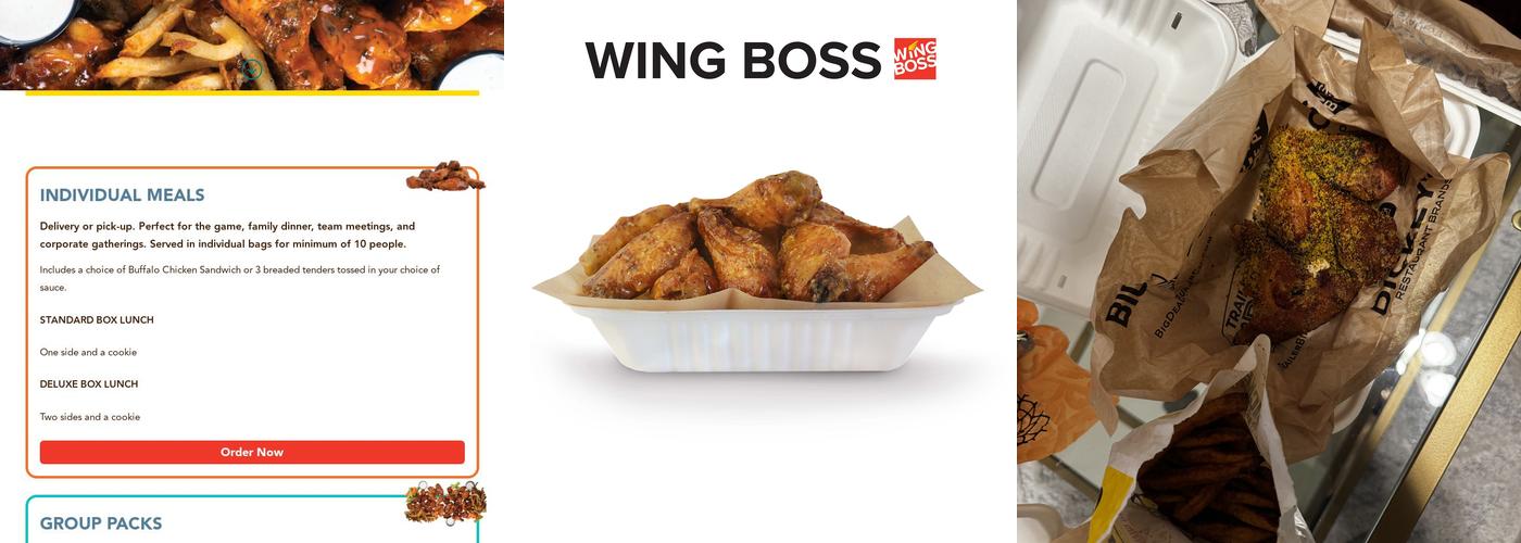 Wing Boss Menu
