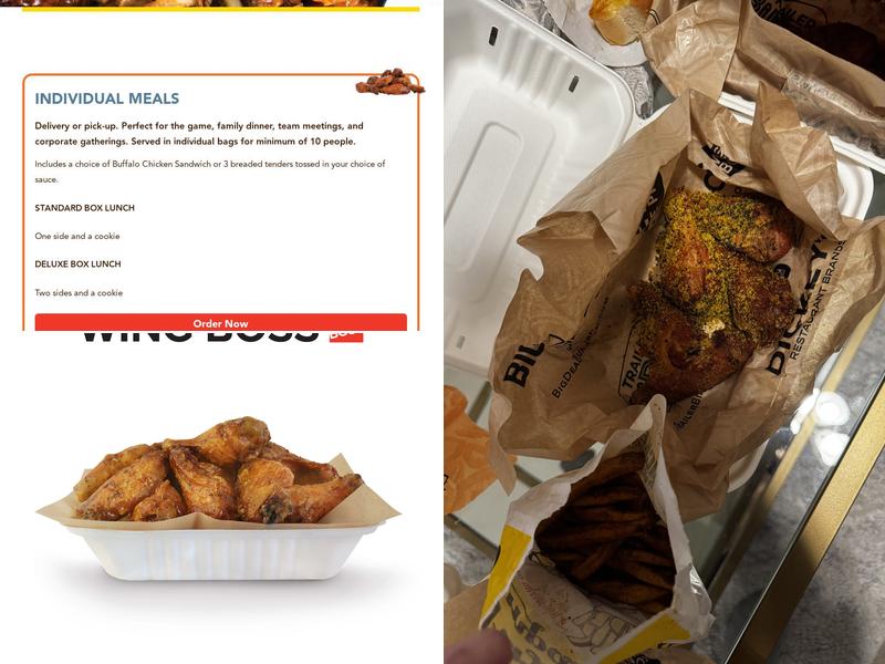 Wing Boss Menu