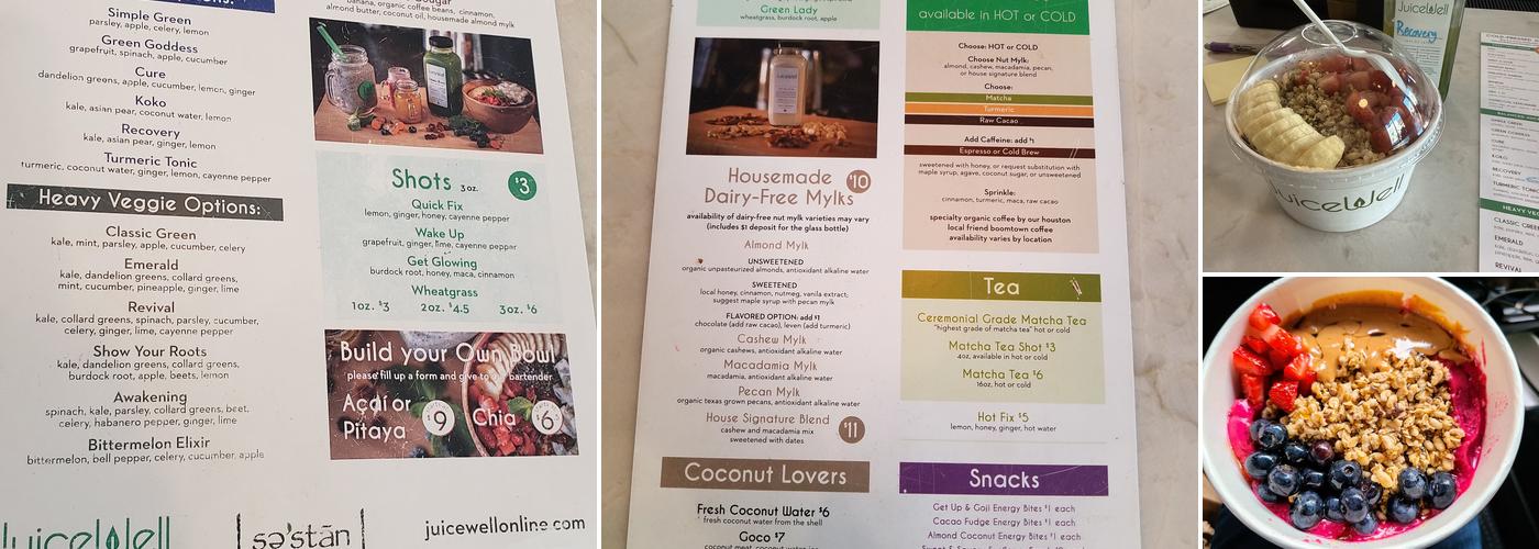 JuiceWell Menu