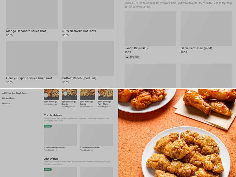 It's Just Wings Menu