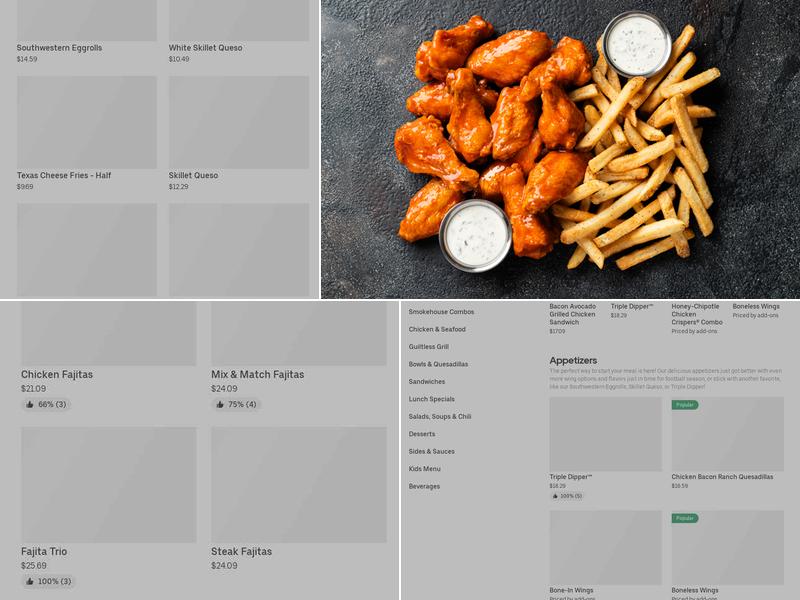 It's Just Wings Menu