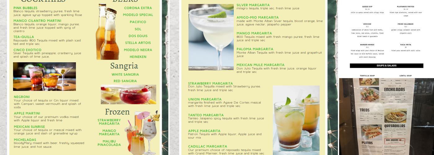 Amigo Mio Menu