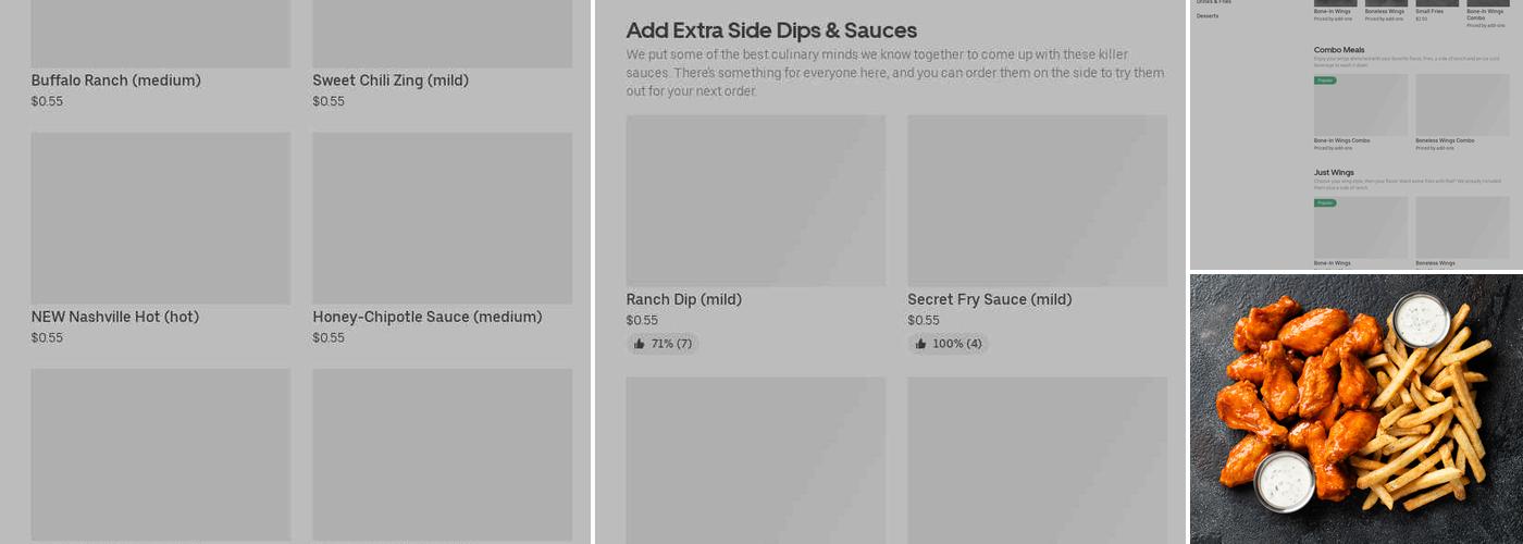 It's Just Wings Menu