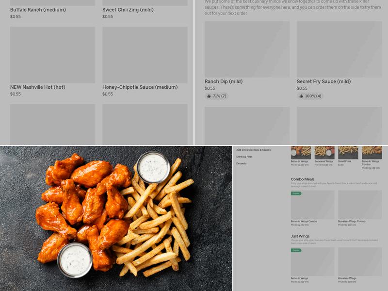 It's Just Wings Menu