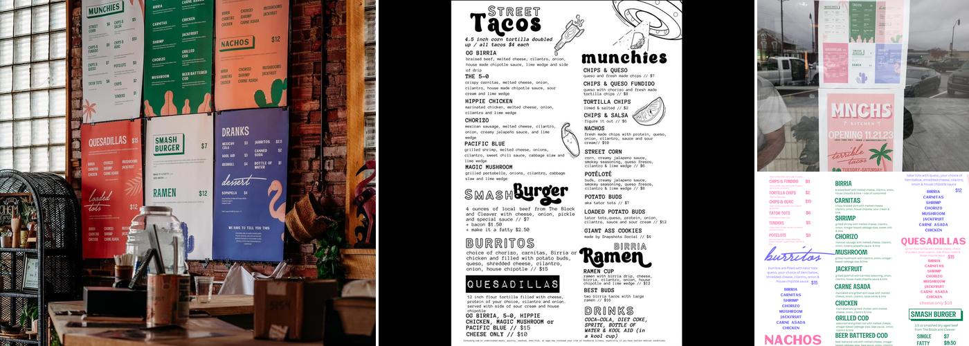MNCHS Kitchen Menu