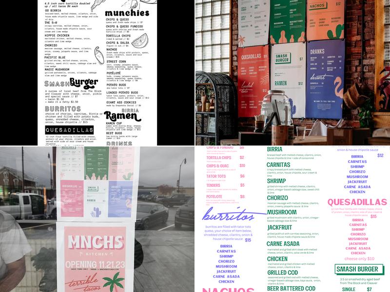 MNCHS Kitchen Menu