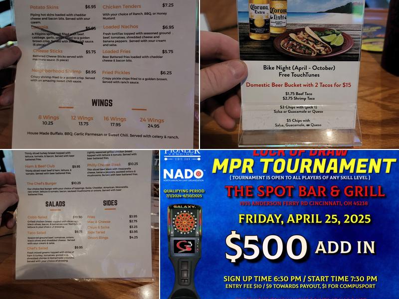 The Spot Bar & Grill Menu