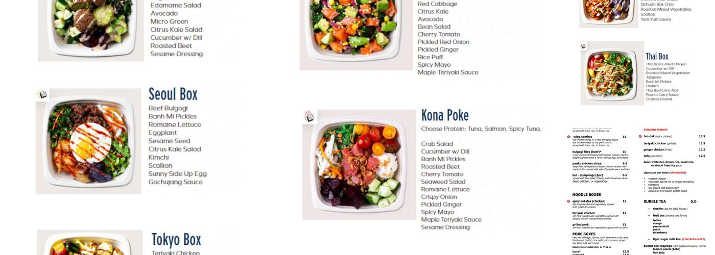 bul box Menu