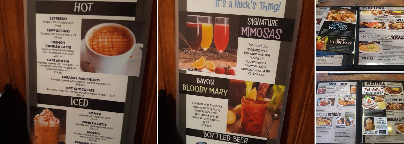 Huckleberry's Breakfast & Lunch Menu