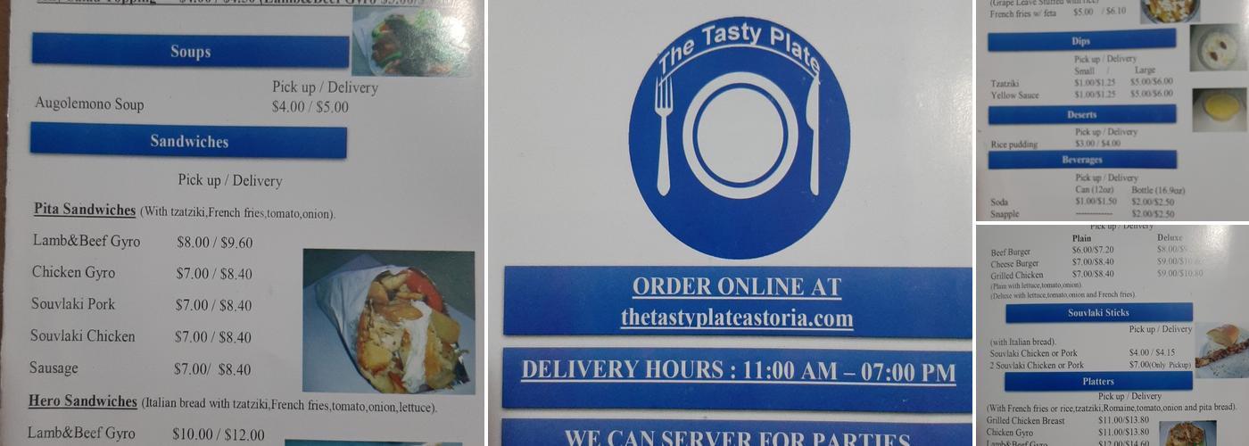 The Tasty Plate Menu