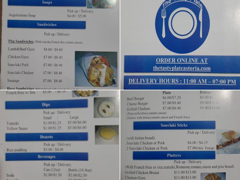 The Tasty Plate Menu