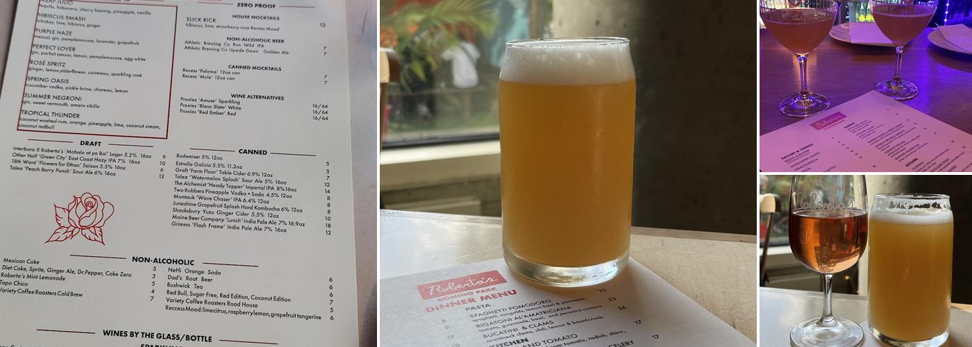 Roberta's Menu