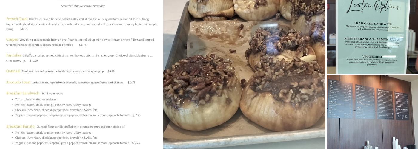 Bartram House Bakery Menu