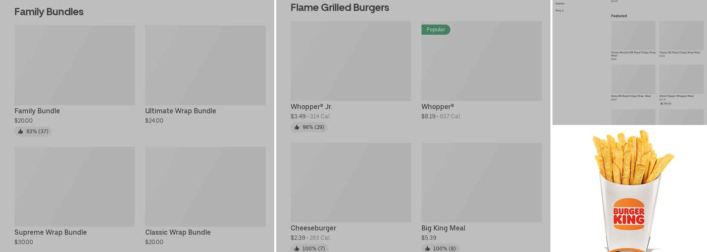 Burger King Menu