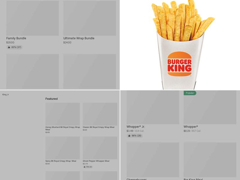 Burger King Menu