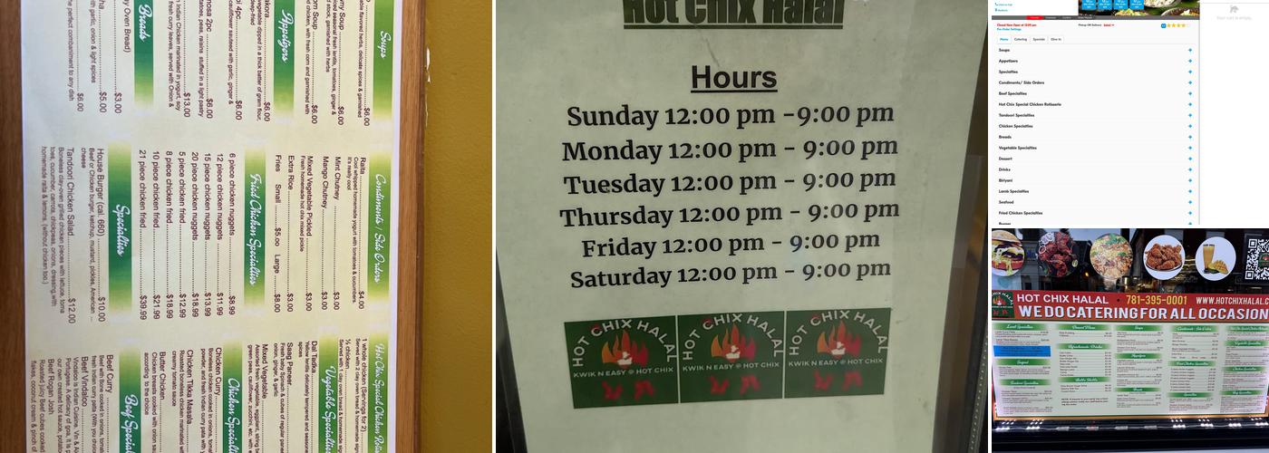 Hot Chix Halal Menu