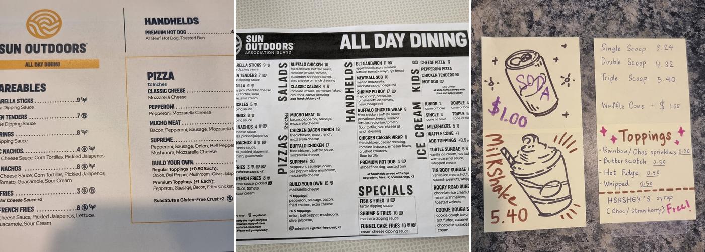 Black Catte Cafe Menu