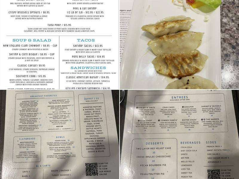 Ocean Blue Restaurant Menu