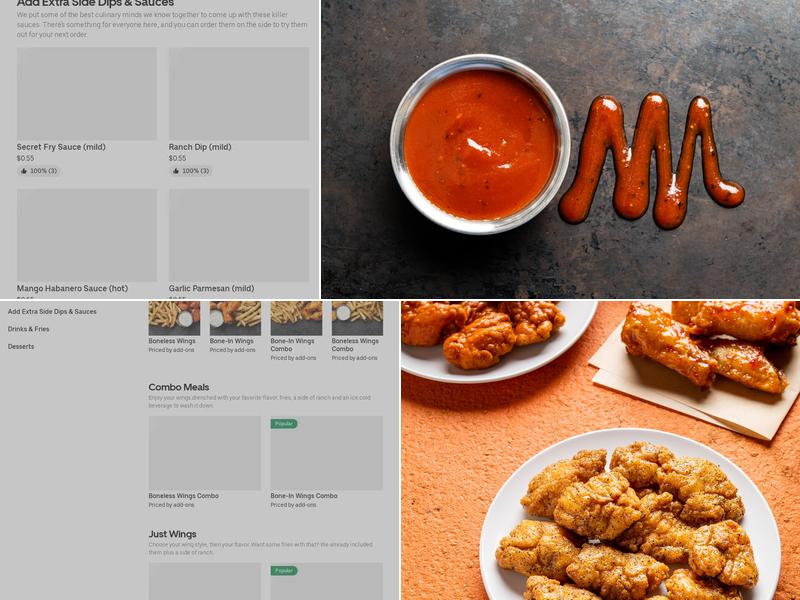 It's Just Wings Menu