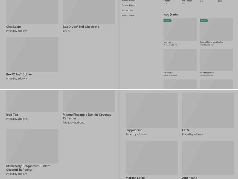 Dunkin' Menu