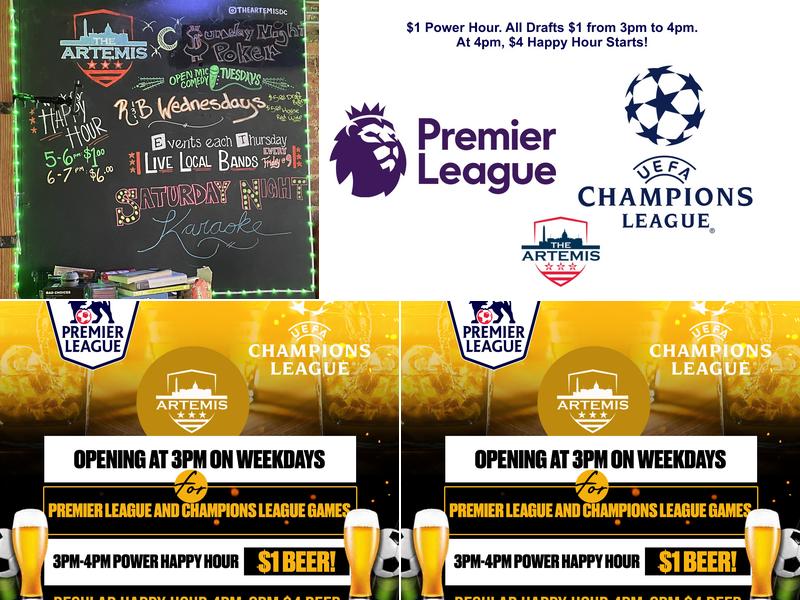 The Artemis - DC Sports Bar, Live Music, Happy Hour Menu