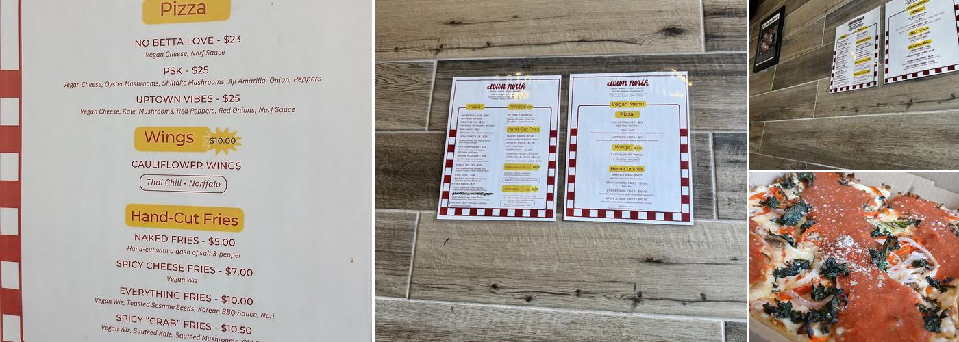 Down North Pizza Menu