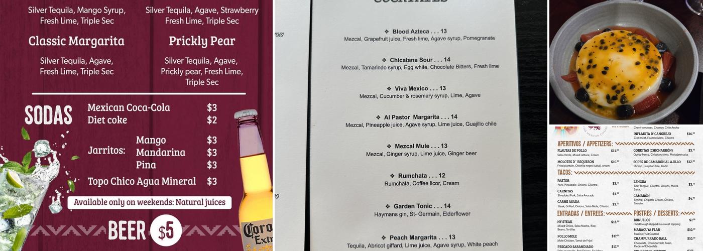 Chicatana Menu
