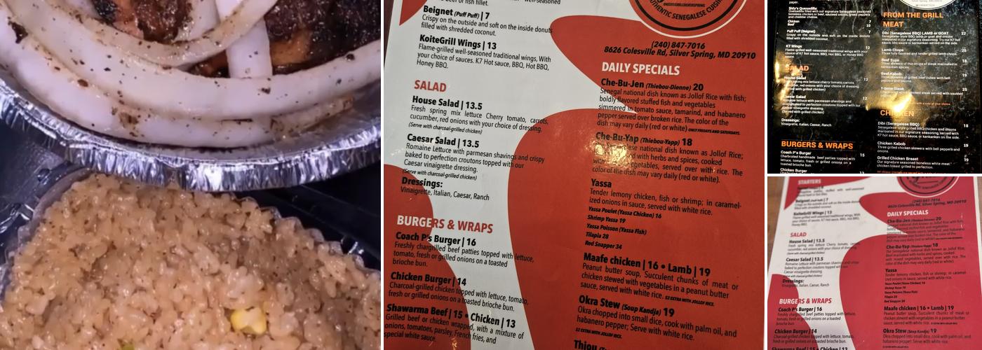 Koité Grill Menu