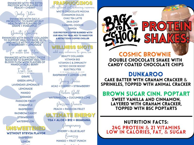 Brightside Nutrition Menu