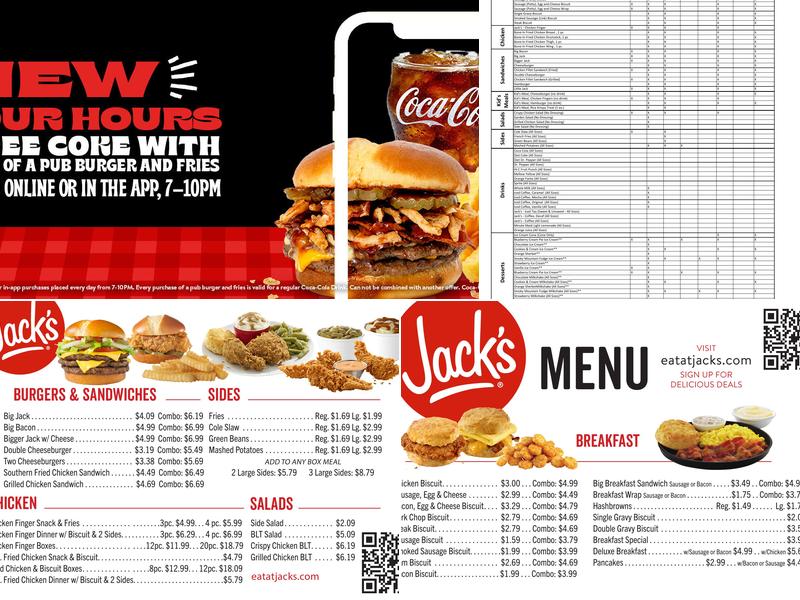 Jack's Menu