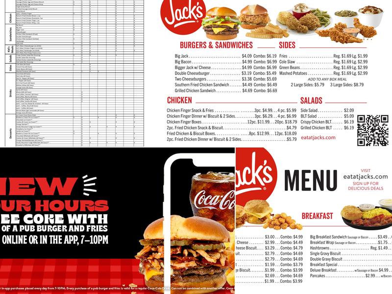 Jack's Menu
