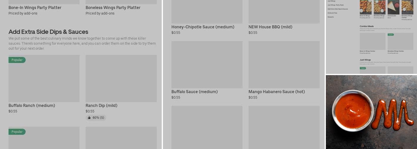 It's Just Wings Menu