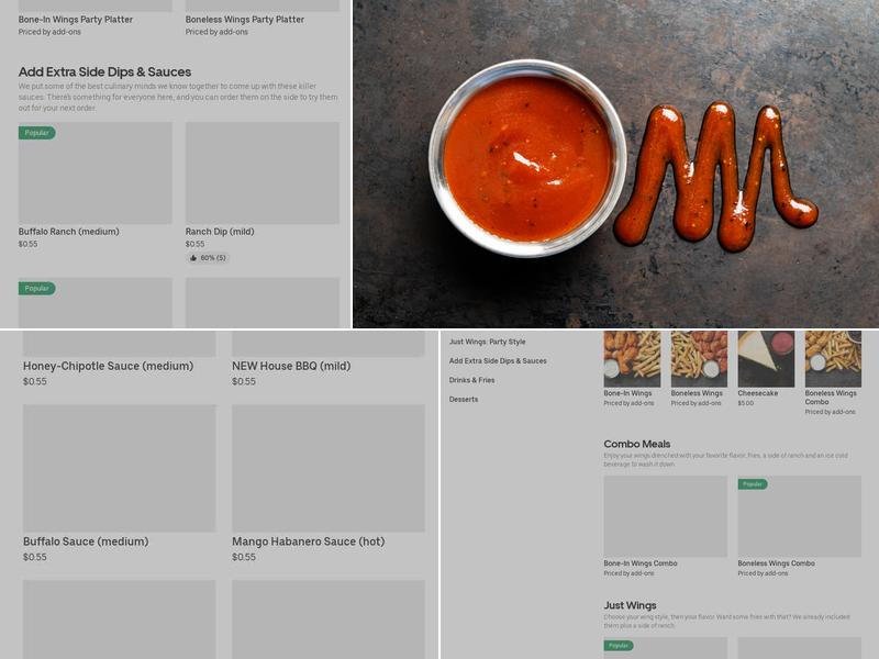 It's Just Wings Menu