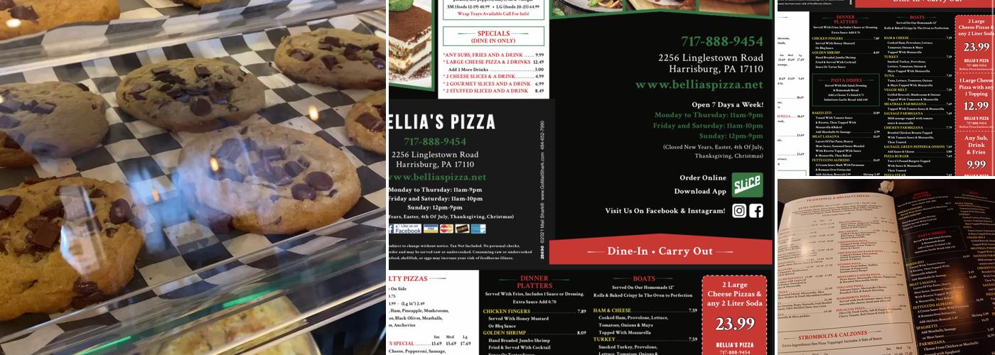 Bellia's Pizza of Harrisburg Menu