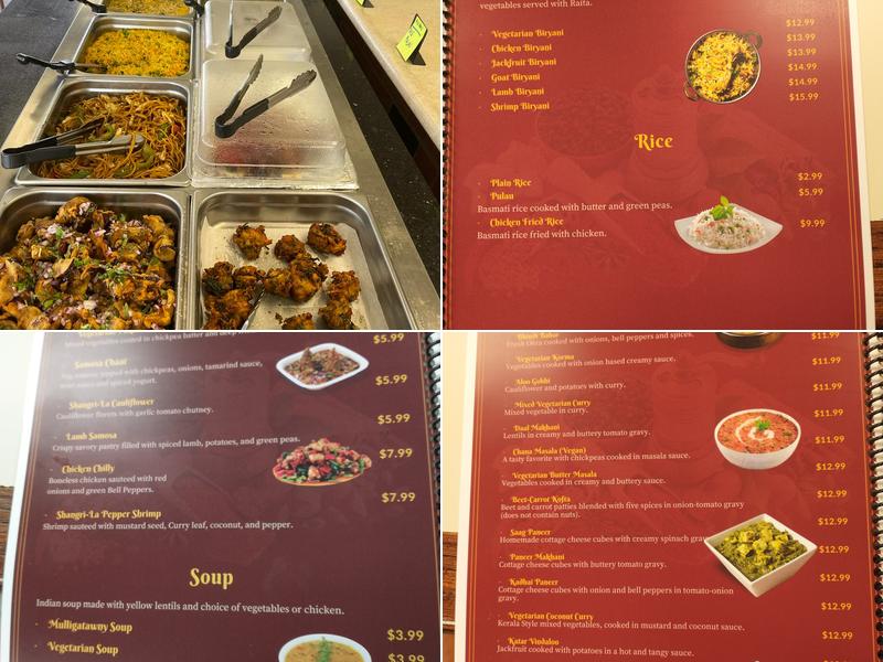 Taste of India Menu