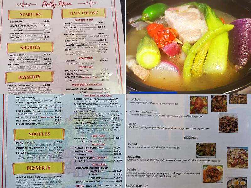 Sarah's Kitchen Menu