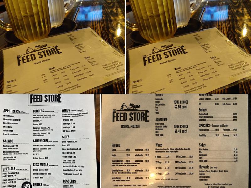 Feed Store Menu