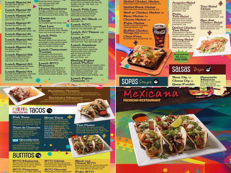 Fiesta Mexicana Downtown Benson (Location#2) Menu