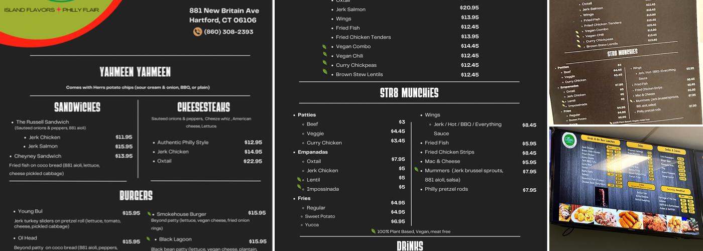 The 881 Grab & Go (881) Hartford Menu