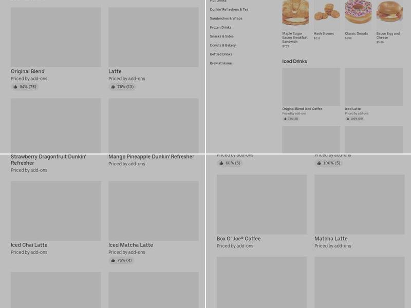 Dunkin' Menu