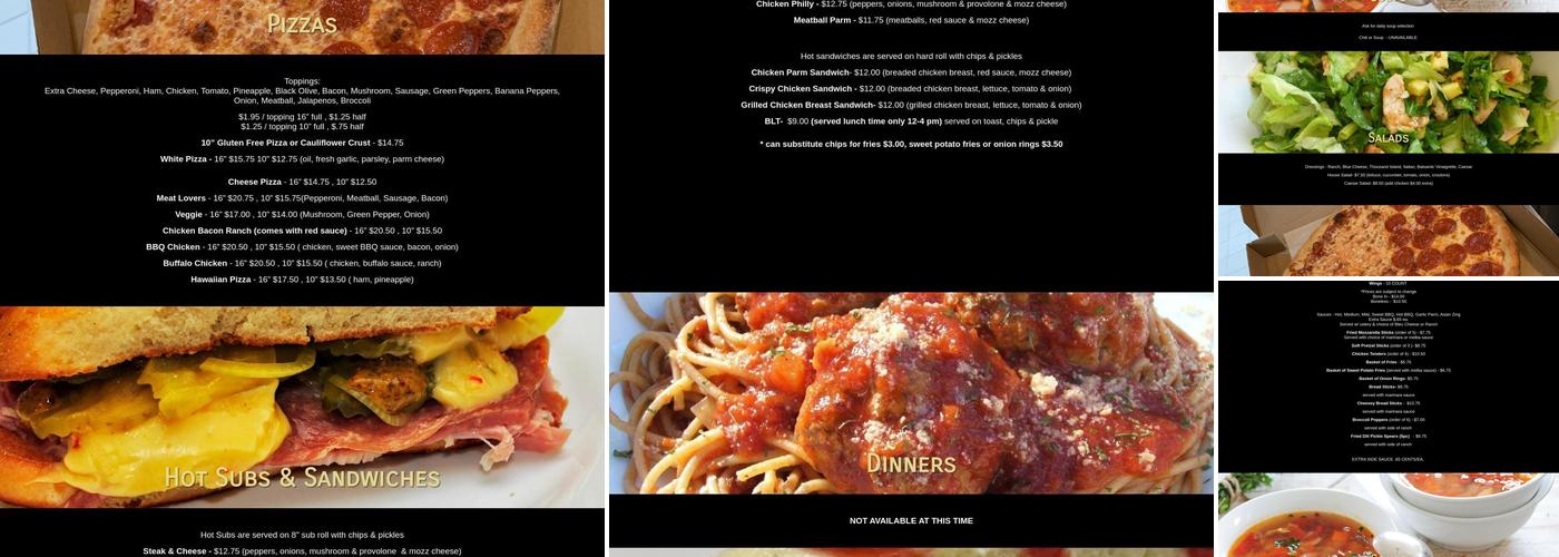 Hey Days 267 Menu