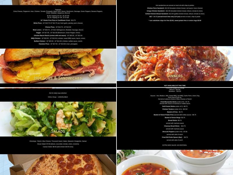 Hey Days 267 Menu