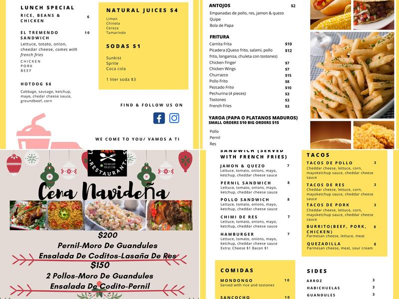 Los tremendos del chimi #1 Menu