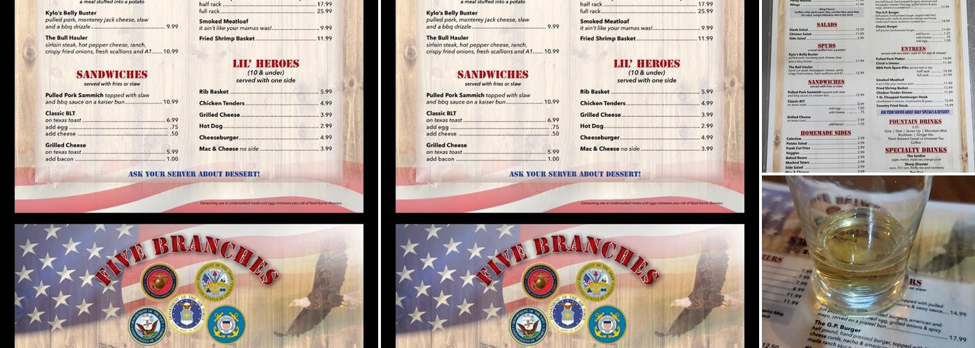 Five Branches Smokehouse Menu