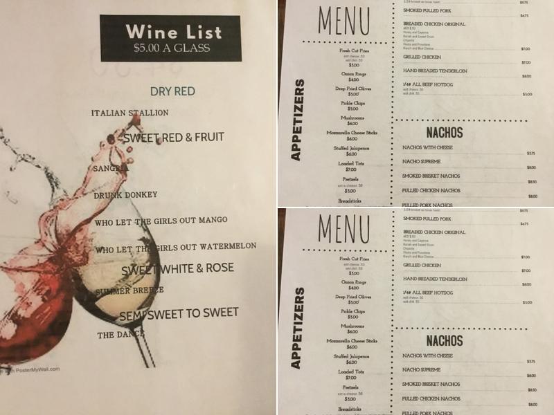 Elroy's Bar and Grill Menu