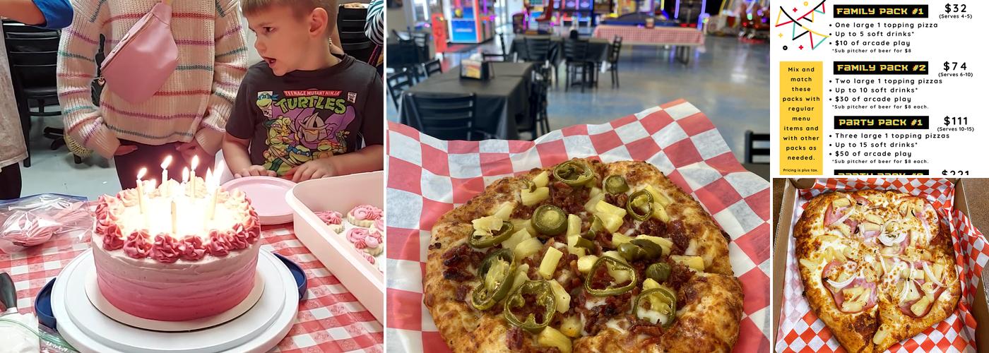 The Slice Pizza and Games Menu