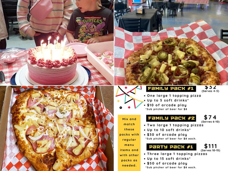 The Slice Pizza and Games Menu