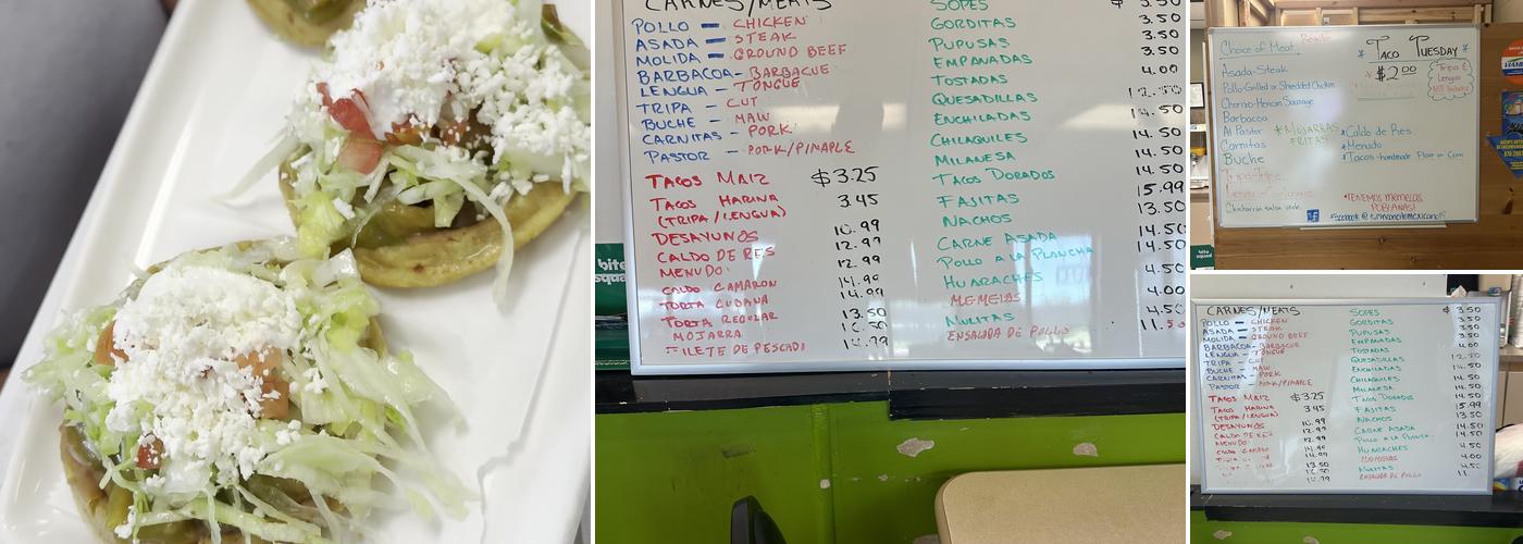 El rinconcito Mex ano Menu